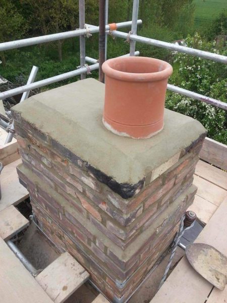Chimney being repaired in Athlone